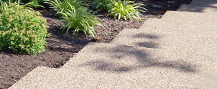 Stamp concrete patios and walkways